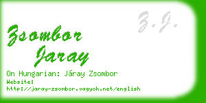 zsombor jaray business card